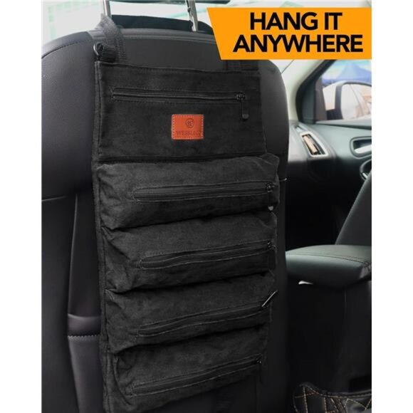 Roll Up Tool Bag,16OZ Canvas Wrench RollUp Pouch MultiPurpose Tool Organizer - Picture 4 of 7